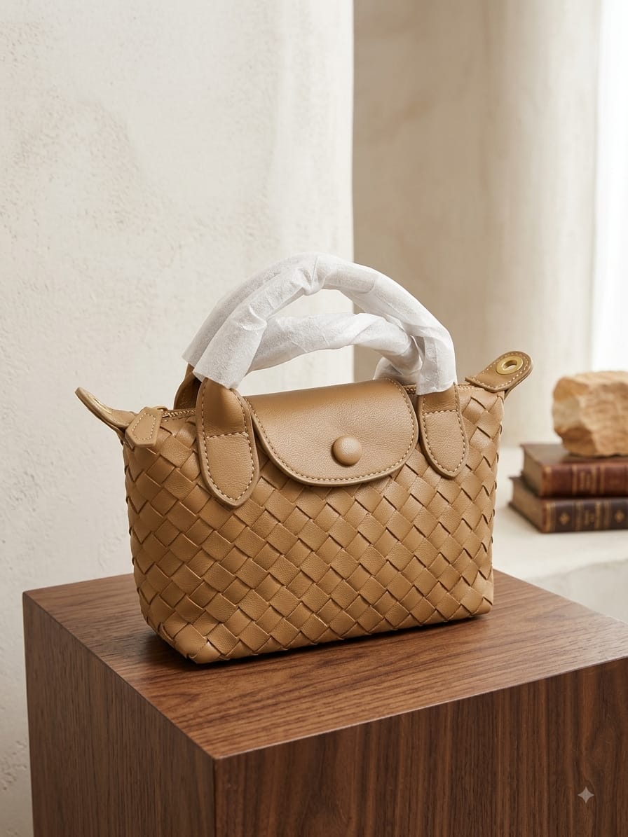 LuxeWeave Women’s Handbag – Elegant Woven Tote
